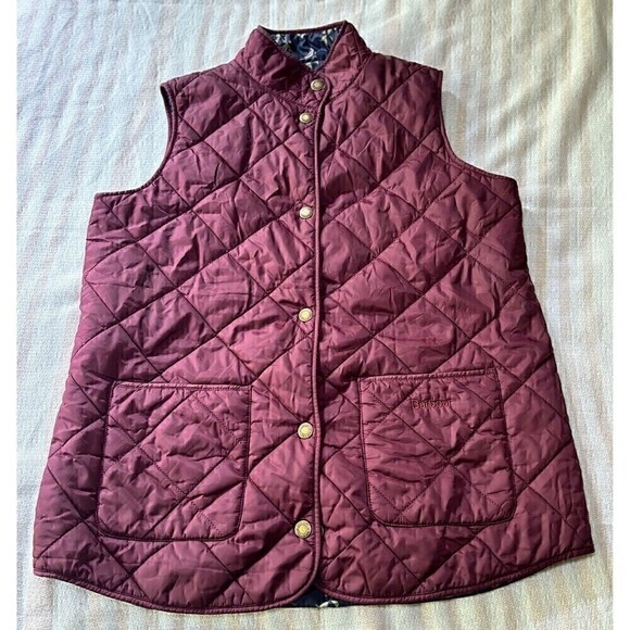 Barbour Jackets & Blazers - Barbour Womens US Size 6 Reversible Burnham Gilet Quilted Vest Equestrian Chic
